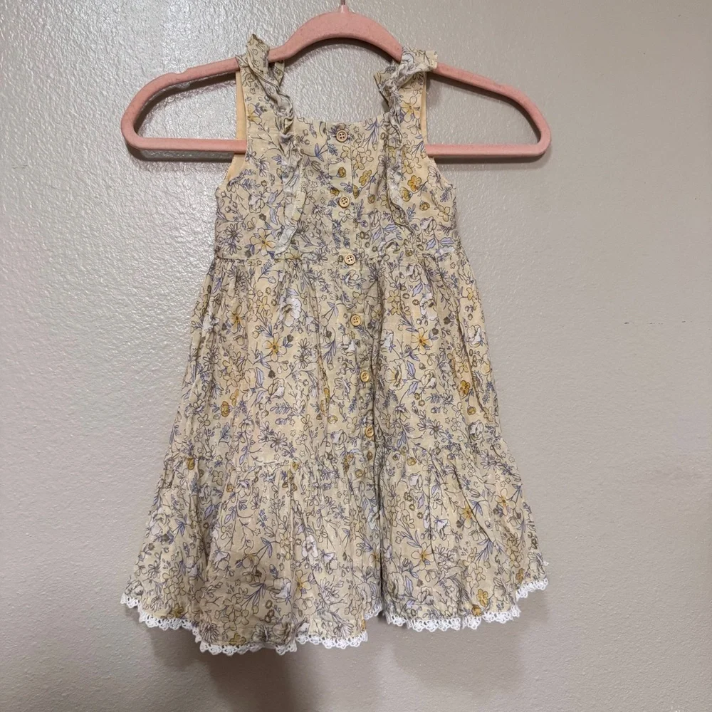Catherine Malandrino Yellow and Blue Floral Girls Dress
